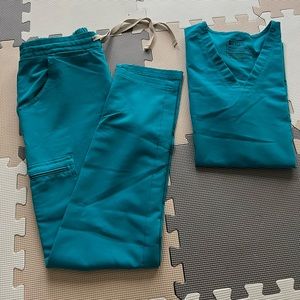 Figs XXS-P Yola and XXS CASMA teal scrub set
